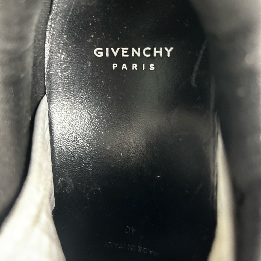 White and Black Givenchy Stretch-Mesh Slip On Sneakers - Picture 8 of 16
